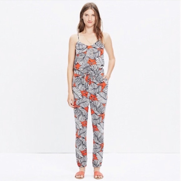 Madewell Pants - Madewell “Bondi” jumpsuit in Vintage Palm Small